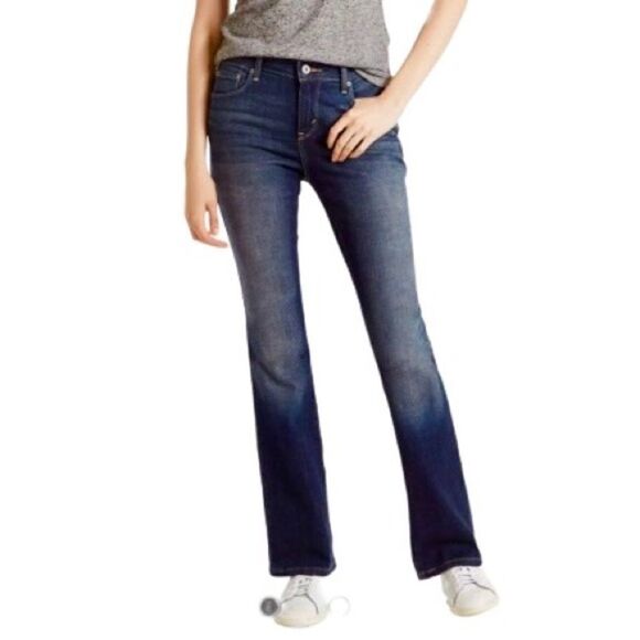 Levi’s Vintage 515 Mid Rise Bootcut Jeans in Dark Blue Wash Women’s 14S - Picture 1 of 12
